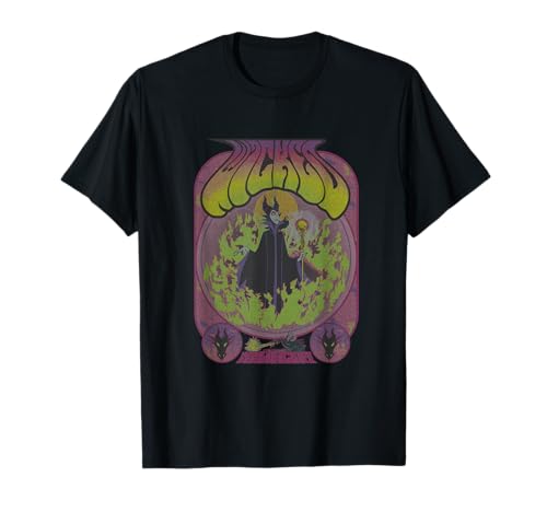T-shirt Disney Villains Maleficent Wicked Retro Seventies Poster vintage original