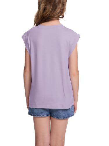 Girls Summer Tank Tops Cap Sleeve Cute Oversized T-Shirt Sleeveless Shirts with Pocket2