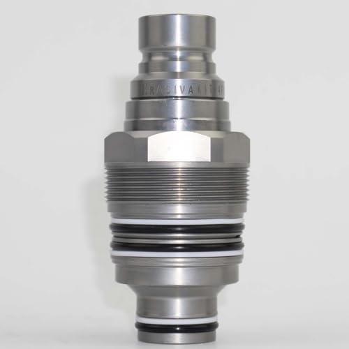 Image of 6679837 Male Flat Face Hydraulic Coupler (46mm) | 4BD4FI manifold block (46mm) skid steer loader (6679837) Electroplated Zinc Nickel Version
