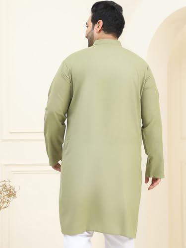Image of SOJANYA Plus (Since 1958) Men's Jacquard Silk Self Design Only Long Kurta