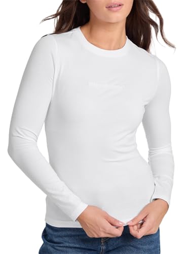 T-shirt slim à manches longues GUESS idéal pour un look chic de bureau ou une sortie en ville