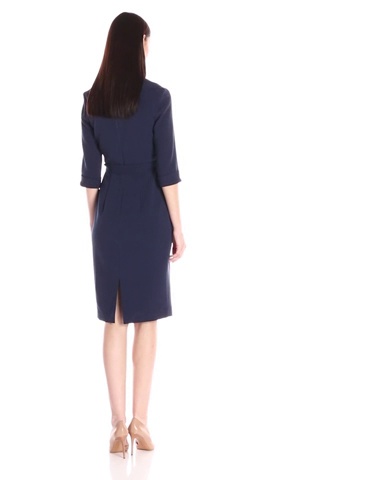 Black Halo Women's Madeline Sheath Dress, Pacific Blue, 0 at Amazon Women's  Clothing store