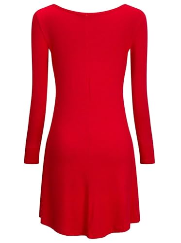 Image of TOPONSKY Women's Casual Plain Simple Loose Flowy Short-Sleeve T-Shirt Dress