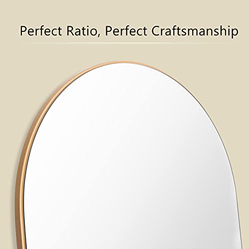 Image of PexFix Arched Full Length Mirror Arched Wall Mirror Floor Mirror with Stand Contemporary Full Length Mirror with Gold Wood Frame,60''x20'' (USAM019)