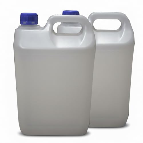 Suinga Bidon Condensador para aire acondicionado | Garrafa de Plastico Alimentario, con Asa y Tapon | Bidon Multiusos para Almacenaje, Transporte y Liquidos | (Pack 2 bidones 5 litros)