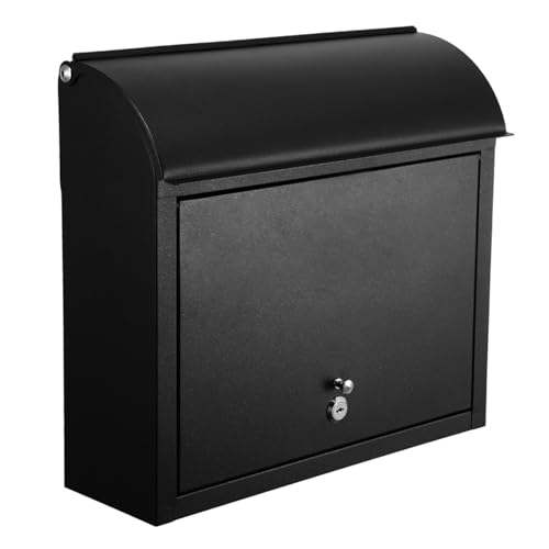 MELPHI Cassetta Postale con Serratura per Riporre in Sicurezza Chiavi Esterne, Lettere, Pacchi, Denaro O Contanti, Parte Anteriore con Serratura per Uso Domestico E Aziendale, Facile da Installare