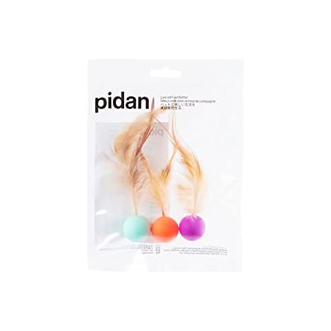pidan Cat Balls Toy With Feathers Cat Toys Bouncy Balls for Indoor Interactive Cats Soft Kitten Toys (3PCS) Cover