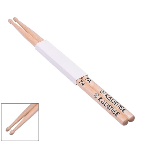 Image of Kadence MW7A-MSPN Jamming Series 7A Maple Wood Drumsticks & 9 inch Polycarbonate Musical Spoon Combo | Percussion Instrument for Practice, Rhythm Training, Music Performance & Gifting | Natural & Clear