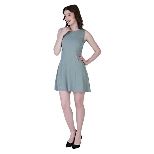 Image of Leriya Fashion Dresses for Women || Stretchable Ribbed Sleeveless Plain one piece for Girls || Beautiful Dress Perfect for Outing || Picnic || Events Wear mini Dress for Women