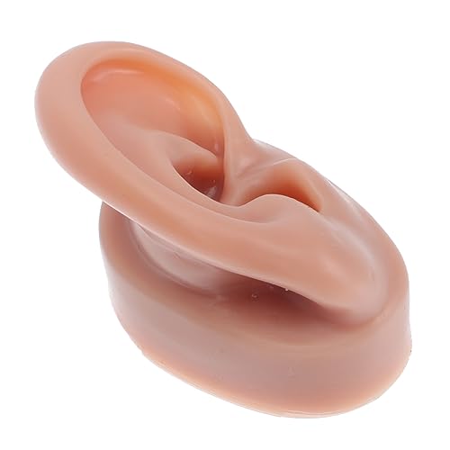 OHPHCALL Human Ear Model for Piercing Practice Soft Silicone Fake Ear Beauty Shop Jewelry Display Prop