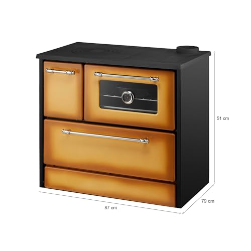 Dmora Holzofen Dteodoran 87x51x79h cm Schwarz Leistung 9 kW