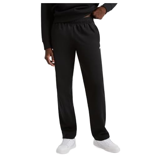 Champion, Powerblend Fleece, Open Bottom Sweatpants for -Men, Black-549314, X-Large