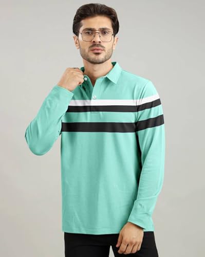 Image of AUSK Men Polo T-Shirt || Full Sleeves Polo T Shirts for Men || Mens T-Shirts