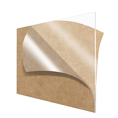 Image of Fielect Clear Acrylic Plexiglass Sheet 11.58 inchx8.19 inch 8mm Thick for Picture Frames Sign Holders DIY Display