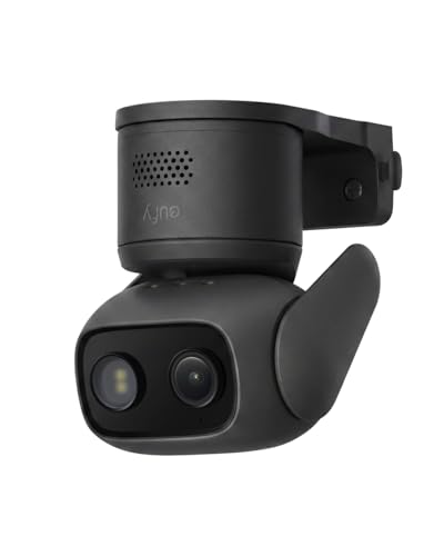 eufy Überwachungskamera C31 kabelgebunden Außen & Innen 360-Sicht mit Schwenken/Neigen Farbnachtsicht KI-Erkennung Mensch/KFZ/Tier/Weinen Dual-Antenne lokaler Speicher ohne ABO 24/7-Videos