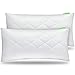 Kopfkissen (40x80 cm groß) - 2er Set Kissen für Bett und als Dekokissen - Mit Reißverschluss für Füllung - Sofakissen - Zierkissen für Couch und Sofa - Ökotex - Waschbar bis 60° - Weiß