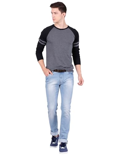 Image of fanideaz Men's Stylish Raglan Full Sleeve T-Shirt Stylish Classic Comfort Wear for Mens Premium Cotton Full Sleeve t Shirt for Men Round Neck Regular fit Tshirt for Mens