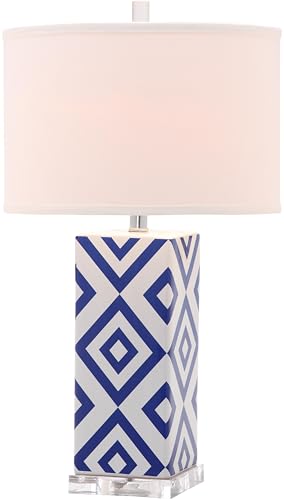 Lámpara de Mesa Safavieh Diamantes Azul 27 pulg