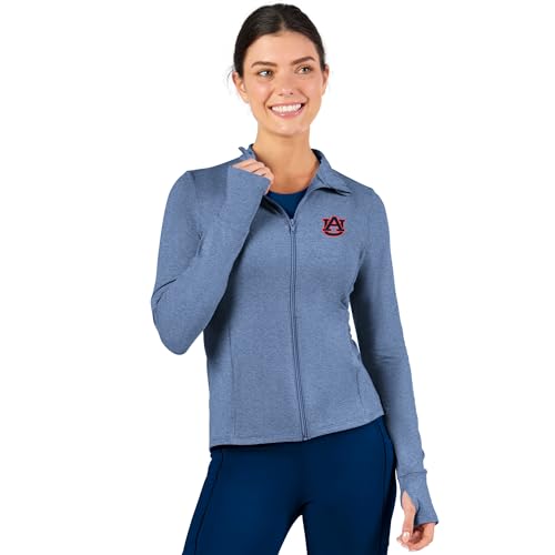 CERTO NCAA Auburn Tigers Womens High Low Track Jacket, Lighweight Sun Protection, Athletic Team Apparel, Medium