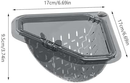 Magnetic Drainage & Filter Basket, Triangular Draining Basket for Sink, Magnetic Corner Drainer, Draining & Storage Sink Corner Rack, Touch-Free Food Catcher for Washing Vegetables, and Food Scraps — view 4