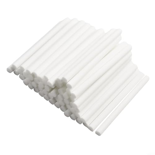 TONIXY 60 piezas de recambio de filtro de algodón para difusor de aroma de coche, juego de mechas de esponja, color blanco, 120 x 8 mm, adecuado para ventilación de vehículo, hogar, dormitorio