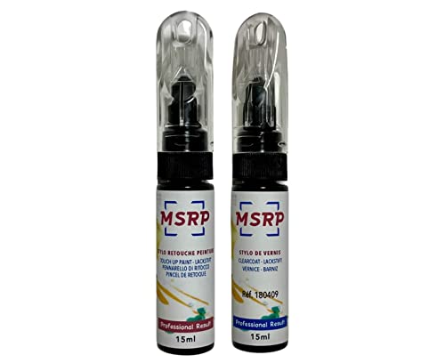 Stylo retouche peinture pour RENAULT LNJ Violet Blueberry - MSRP FRANCE - Réparation rayures carrosserie, Kit stylo peinture voiture 15ml, Pointe ultra fine et pinceau intégré