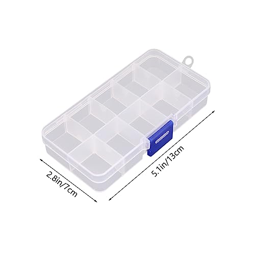 Boîtes de rangement plastiques 3pcs 10 compartiments transparents pour stocker vos perles - 3