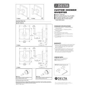 Delta Faucet Ashlyn 6-Setting 3-Port Diverter Trim Kit, Stainless T11964-Ss , 5.00 X 4.50 X 3.00 Inches #TOP1