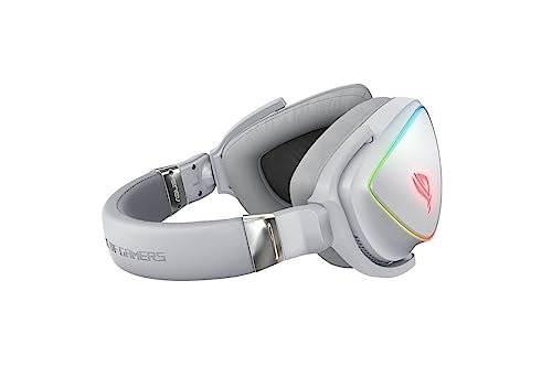 Cuffie da gioco ROG Delta RGB con DAC ESS Quad ad alta risoluzione, effetto di illuminazione RGB circolare e porta USB-C per PC, console e giochi mobili, Bianco, Unica - Cuffia gaming - Immagine 4