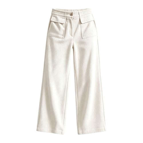 Corduroy Pants Women,Womens Corduroy Pants,Wide Leg Clothes Women White Large - image 3