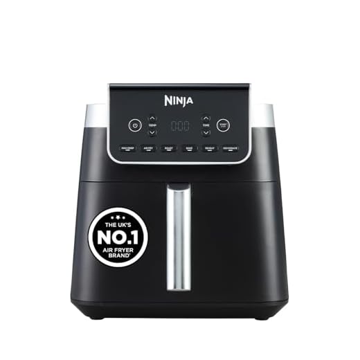 Ninja Air Fryer MAX PRO, 6.2L, Uses No Oil, Large Square Single Drawer, Roast, Bake, Air Fry, Digital, Cook From Frozen, Non-Stick, Dishwasher Safe Basket & Crisper Plate, Grey, AF180UKBRN