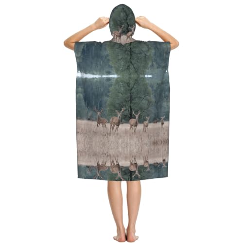 Poncho à capuche microfibre pour le surf et la natation en été - 3