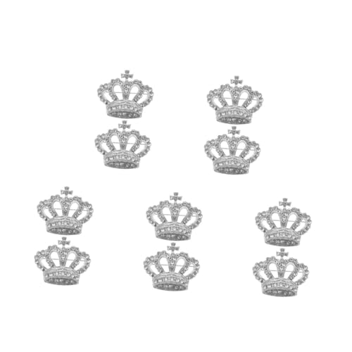 Broche couronne en zircon pour femme, lot épingles de manteau en alliage strass argenté