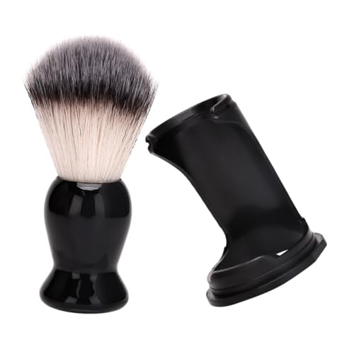 FRCOLOR Men's Shaving Brush Set Large Bowl Beard Brush with Stand for Hair Salon
