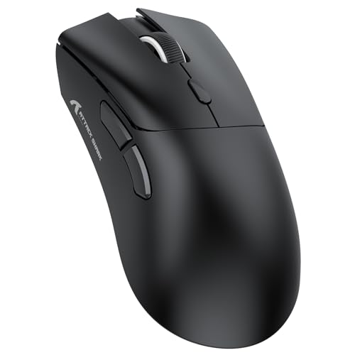 Image of ATTACK SHARK R1 Wireless Gaming Mouse, 59g Lightweight Tri-mode BT5.2 /2.4GHz /Wired Computer Mice, PixArt PAW3311 18K DPI Optical Sensor, Programmable Buttons, Long Battery Life Mouse for PC /Mac(Black)