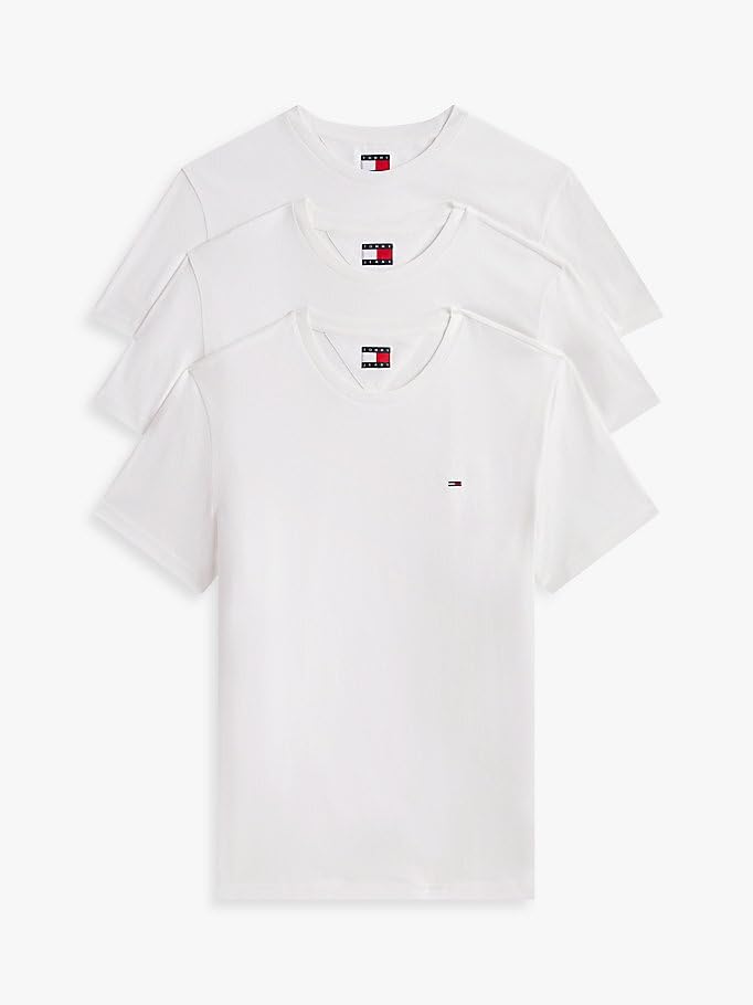 Tommy Jeans Men Tjm XSLIM 3PACK Tee Ext Multi (Ecru/Ecru/Ecru) S