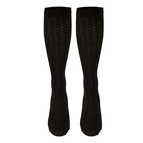 Image of Truform Compression Socks, 15-20 mmHg, Knit Women's Dress Socks, Knee High Over Calf Length