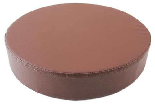 Faux Leather Round Seat Cushion Non-slip Round Chair Cushion, Outdoor Camping Dining Kitchen Chair Pads,Removable And Zip-off De