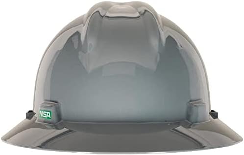 Miniatura 6 de MSA - Casco V-Gard de ala completa con suspensión, cubierta de polietileno, protección superior contra impactos y correas de corona autoajustables,