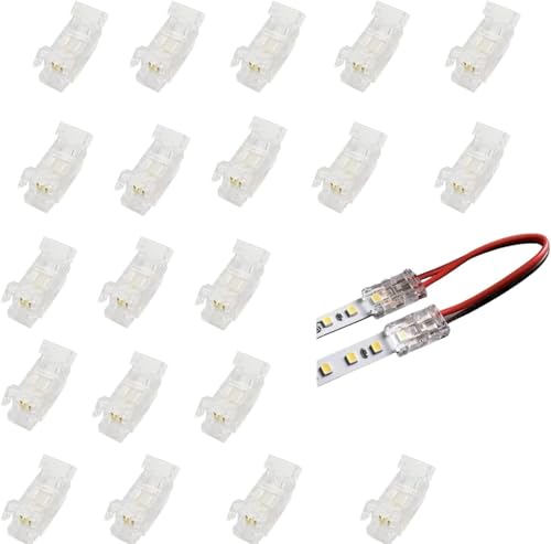 Conectores inalámbricos para tiras LED 2 pin 5mm 20 piezas miniatura 1