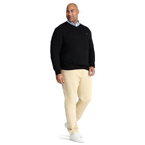 IZOD Men's Big and Tall Premium Essentials Solid V-Neck Sweater3