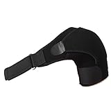 肩ブレース、肩のサポート、圧縮スリーブ、安定性ブレース、肩イモビライザーが男性と女性のための調整可能なストラップを備えた肩サポート(Black,M)