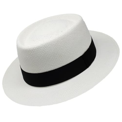 Gamboa Panama Hat Hombre Sombrero Panama Auténtico Sombrero Panama Hombre Original Sombrero de Paja...