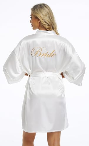 5 Pcs Bridesmaid Kimono Robe sets Bride Silky Wedding Day Bathrobe Embroidered Getting Ready4