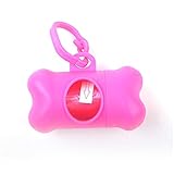 KSFBHC Welpen Hund Poop Scooper Taschen Müllsack Set Poop Halter Tragbare Haustier Hund Haustiere liefert (Color : Pink)