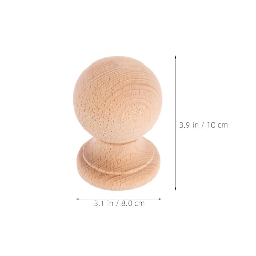 Balaustres y postes de cama remates de madera pack de 2 piezas decorativas 2