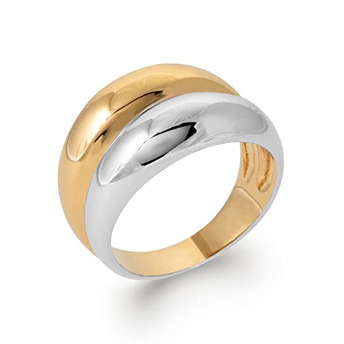 Bague bi-ton or jaune et blanc Tata Gisèle avec écrin cadeau
