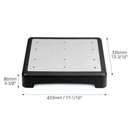 QWORK® rutschfest Halbstufe 9cm - Tragbare Steighilfe & Einstiegshilfe Tritthocker bis 220 kg Belastbar für Senioren, Dusche, Badewanne, Auto, Outdoor