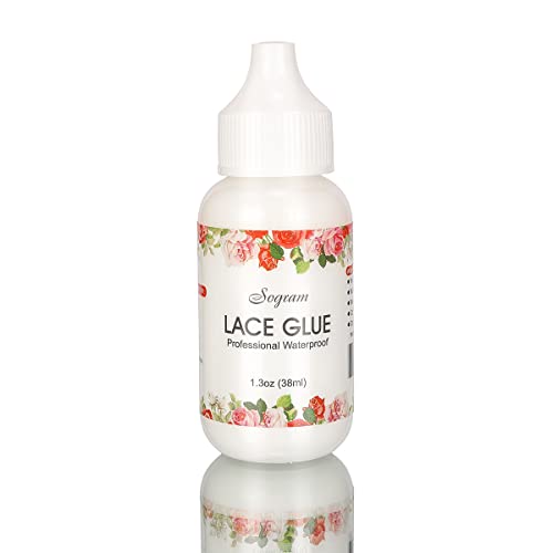 Wig Glue for Front Lace Wig, Sogram Hair Adhesive Glue Lace Front Wig Strong Hold Glue for Wigs and Hair Systems -Invisible Bonding -Waterproof and Oil-Resistant -Non Toxic -Latex-Free -1.3oz Wig Glue for Front Lace Wig, Sogram Hair Adhesive Glue Lace Front Wig Strong Hold Glue for Wigs and Hair Systems -Invisible Bonding -Waterproof and Oil-Resistant -Non Toxic -Latex-Free -1.3oz