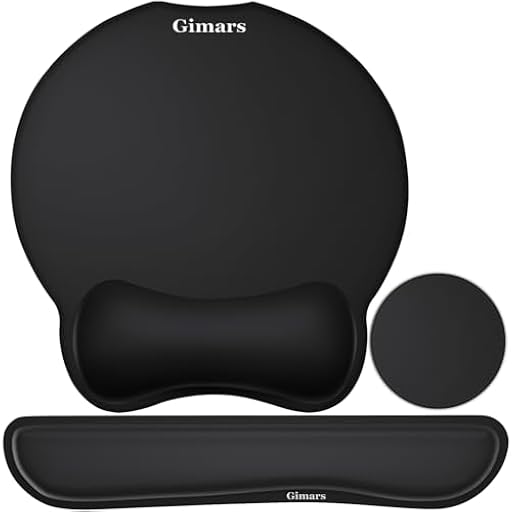 Gimars Alfombrilla ergonómica para mouse con posavasos, reposamuñecas para teclado de fibra superfina, reposamuñecas de espuma viscoelástica para computadora, laptop, Mac, juegos, oficina y alivio del | Ya disponible en tu tienda friki favorita! En mundofriki.es!